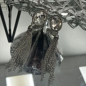 Elegant Silver Tassel Earrings